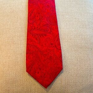 Paul Fredrick Elegant Red Silk Tie